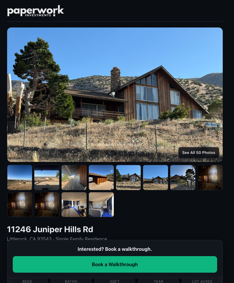 Buyer-facing deal page